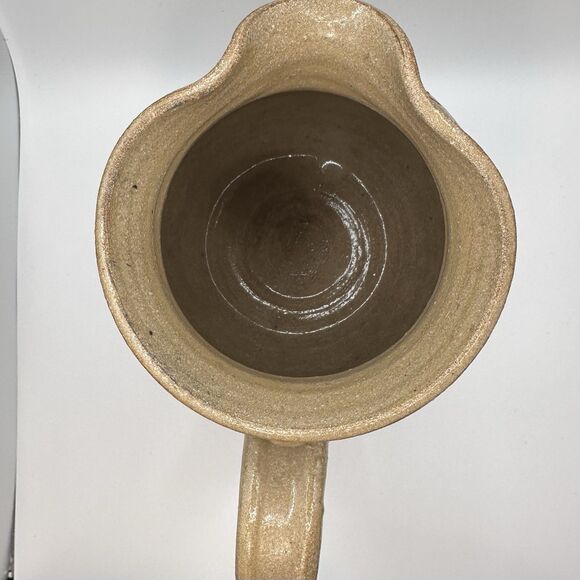 Vintage Rustic Primitive Hand Thrown Pottery Vase Brown 1998 Artist Signed - Picture 7 of 10